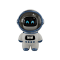Miniatyrbillede 5 af 5: Bluetooth Højttaler Astronaut Form 360 Graders Surround Sound Vækkeur Indstilling Vækkeur Ai Stemme Interaktiv Musikafspilning Opkald Hvid Musik Højttaler White
