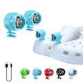 Miniatyrbillede 1 af 5: Genopladelige Forlygter til Crocs, 2 stk. Bærbare Croc-lygter til Sko BLUE