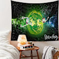 Miniatyrbillede 1 af 2: Rick And Morty Tema Gobelin Soveværelse Vægophæng Gobeliner Dekoration D 130*150CM