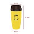 Miniatyrbild 3 av 5: Bärbar Coverless Twist-mugg med isolerad kaffekopp i rostfritt stål penguin yellow