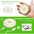 Miniatyrbild 4 av 6: Rörelsesensorlampor inomhus, batteridriven uppladdningsbar smart LED magnetisk nattlampa för trappor (3-pack)