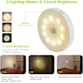 Miniatyrbild 3 av 6: Rörelsesensorlampor inomhus, batteridriven uppladdningsbar smart LED magnetisk nattlampa för trappor (3-pack)