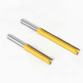 Miniatyrbillede 5 af 5: 2 stk. 8mm lige rillefræsere Carbide lige fræser bits ekstra lang skaft lige fræsere flush trim fræser bits 50mm 76mm