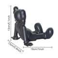 Miniatyrbillede 3 af 4: Kaws Siddende Figur Model Legetøj Pvc Tegneserie Figur Samleobjekt Dukke Bil Indvendig Grå Gray