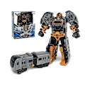 Miniatyrbillede 2 af 5: Transformer Bil Robot Mecha Super Forvandling Gud af Krig Tank Fly Model Tegneserie Legetøj Puslespil Børn Drenge Train brown