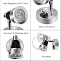 Miniatyrbillede 5 af 5: 12v LED RV Læselampe, 3w RV Læselampe RV Spotlight Væglampe Til RV Interiør