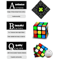 Miniatyrbild 4 av 5: Professionell Speed ​​Cube 3x3x3 Hållbar Smidig Pussel Leksaker Bärbar För Vuxna (Standard)