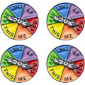 Miniatyrbillede 1 af 6: 4 Farverige Pladespiller Pin Badges Roterende Emallje Broscher Lykkehjul Badges Søde Emallje Pins Badges Sjov Emallje Badge Badges Jakke Badge Tasker Brosche