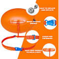 Pikkukuva 5 / 8: Uimarengas kelluke, allas kelluke lapselle ja aikuiselle, uimavyö lapselle, vyön koko on säädettävä, tee uinnistasi helpompaa ja helpompaa Orange