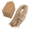 Miniatyrbilde 3 av 5: 100 stk Julegavemerker Bryllup Kraftpapir Gavemerker Prislapper Brun