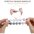 Miniatyrbillede 5 af 8: Silikone nøgleringsarmbånd, perle armbånd til kvinder nøglering armbånd til kvinder elastisk armbånd nøglering RV nøgleholder lilla lilla pink