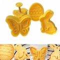 Miniatyrbillede 3 af 6: 4 stk. kageforme påskehare kageforme 3D-formet kanin kylling æg sommerfugl kage prægning forme DIY bageværktøj