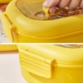 Miniatyrbillede 4 af 6: Rustfrit stål dobbeltsidet klip til børn skole Kawaii Bento Box separat opvarmelig madkasse 2 celler rum madkasse