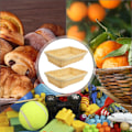 Miniatyrbillede 3 af 6: Flettet kurv, sæt med 3 poly-flet brødopbevaringskurve i poly-flet til mad, frugt, grøntsager, servering, restaurant, hjemmekøkken Cream