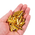 Miniatyrbillede 8 af 8: 50 stk. snørebåndshoveder Aglets DIY snørebåndsreparations snørebåndsspidser guld