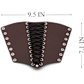 Miniatyrbild 4 av 5: 2 st Arm Gauntlets för män Steampunk rustning handledsskydd PU läder manschetter för kostym Black  Brown
