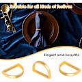 Miniatyrbilde 5 av 7: 8 Serviettringer, Sølv Serviettholder Ring Elegant Sølv Serviettringer Dekor Metall Serviettringer for Borddekorasjon Valentinsdag Thanksgiving Gold