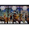 Miniatyrbillede 4 af 5: Piao Store Stort Sæt Snefnug (5 stk) Hvide Glitrende Snefnug 12 cm Julepynt Hængende Ornamenter Vindue Dekoration Vinter Udendørs Dekorationer$Snefnug