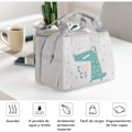 Miniatyrbild 3 av 5: Cartoon Lunch Bag Isolerad Återanvändbar Picknick Tote Bag Matväska Is Pack för Barn Pojkar Flickor Män Kvinnor green