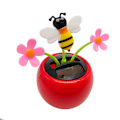 Miniatyrbild 1 av 5: Solcellsdriven Svingande Blomsterbi Leksak Hem Bil Prydnad Dekoration Presenter