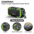 Pikkukuva 2 / 5: Boom Crank Radio 5000mAh Powerbank Bluetooth-kaiutinvalo