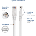 Pikkukuva 4 / 7: 5-pakkaus 10 Gbps:n Snagless lyhyt Cat6 Ethernet-kaapeli (Cat6-kaapeli, Cat 6 -kaapeli)