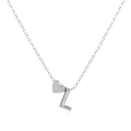 Miniatyrbilde 1 av 5: Par-halskje med bokstavform Unisex Alloy Stainless Men anheng for gave BoSaiD Silver L