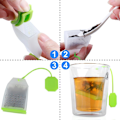 Miniatyrbillede 5 af 8: 6 stk. silikone te-infuser, teposer te-infuser til løs te genanvendelig te-filter si