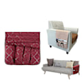 Miniatyrbilde 4 av 5: Armlenestopp Organiser TV-fjernkontrollholder - 5 lomme Caddy for sofa, lenestol Coffee