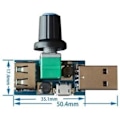 Pikkukuva 3 / 5: 3 kpl 5W USB-tuulettimen nopeudensäädin Portaaton USB-tuulettimen säädin DC 5V DC 4-12V - 2.5-8V Säädin Nopeudensäätönuppi Virtakytkimellä