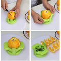 Miniatyrbild 4 av 5: Citron & Lime Wedge Slicer Citron Slicer Kök Multifunktionell Rostfritt Stål Orange Slitter Fruktskär Kökstillbehör, Grön