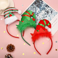 Miniatyrbilde 3 av 6: 3 stk Nisse Hodebånd Jule Hodebånd Nisse Hodeplagg Hårbøyler for Juleferie Fester Bilder Bås Gaver
