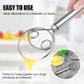 Miniatyrbild 4 av 5: Danska degvispar, 2-pack premium rostfritt stål holländsk visp, stor handmixer Artisan Blender Fo