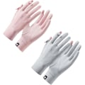Miniatyrbilde 1 av 7: 2 par solkremhansker for kvinner, sklisikre UV-beskyttende kjørehansker med full finger touchskjerm håndleddslengde hansker for sommerridning pink grey