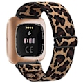 Miniatyrbild 1 av 5: Elastiskt vävt loopband för Fitbit Versa 3 2 Versa Lite Band Justerbart Nylon Sportarmband för Fitbit Sense Band Leopard For Versa a little