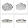 Pikkukuva 3 / 6: Naisten kimalteleva strass-glitter-kytkinkukkaro, iltalaukku, olkalaukku häihin, juhliin, tanssiaisiin silver