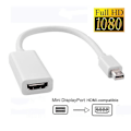 Miniatyrbild 2 av 5: Ny Thunderbolt Mini DisplayPort Display Port DP Hane till HDMI Hona Adapter Konverteringskabel För Apple Mac Macbook Pro Air white