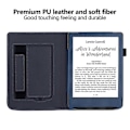 Miniatyrbild 2 av 5: Skyddsfodral med stativ i PU-läder för PocketBook Verse PB629 E-läsare, automatisk väckning/sömn Blue