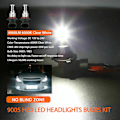 Miniatyrbillede 4 af 5: 2X 9005 HB3 LED Forlygte sæt HB3 80W 8000LM Høj/lav stråle 6000K Hvid Pære