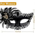 Miniatyrbilde 5 av 5: Maskerade Masker Sett for Par, Venetiansk Festmaske Kostymemaske style 2