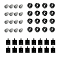 Miniatyrbild 2 av 5: 48 st Mini Hjul Axlar Pack Block Bil Tillbehör Däck Nav Klassiska Klossar Barn Diy Leksaker Klossar-A