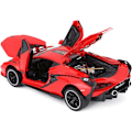 Pikkukuva 2 / 5: Leikkiauto Lambo Sian FKP3 Metallimalliauto Valoilla ja Äänellä Takaisinvetävä Leikkiauto Pojille 3+ (Punainen)