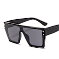 Miniatyrbillede 1 af 5: Solbriller Mode Solbriller Ét-stykke Solbriller Moderne Firkantede Par Solbriller C1 black frame