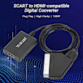 Miniatyrbild 3 av 4: Videoadapter Plug and Play Hög Klarhet Plast 1080p Stabil Prestanda Scart till HDMI-kompatibel Digital Konverterare för Smarta Enheter