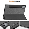 Miniatyrbillede 4 af 5: Til Lenovo Idea Tab Pro Etui Anti-Drop Læder Stand Tablet Cover Multicolor Grey
