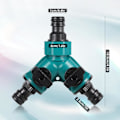 Miniatyrbillede 7 af 7: 2 stk. haveslange splitterhane splitter Y-splitter forbindelse med individuelle tænd/sluk-ventiler, 2-vejs havevandsrørforbindelser til vanding af have