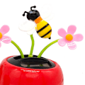 Miniatyrbild 4 av 5: Solcellsdriven Svingande Blomsterbi Leksak Hem Bil Prydnad Dekoration Presenter