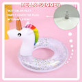 Miniatyrbild 5 av 6: Sommaruppblåsbar badring pool flyta, uppblåsbar pool flyta-söt glitter simring badleksaker för barn