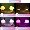 Miniatyrbillede 4 af 5: Natlampe til børn, Børnenatlampe med 4 lystilstande, Søde og sikre børnenatlamper til soveværelset