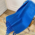 Miniatyrbillede 1 af 5: Tykt blødt glutinøst mohair tørklæde nyt klein blåt tørklæde dame sjal varmt tørklæde Klein blue
